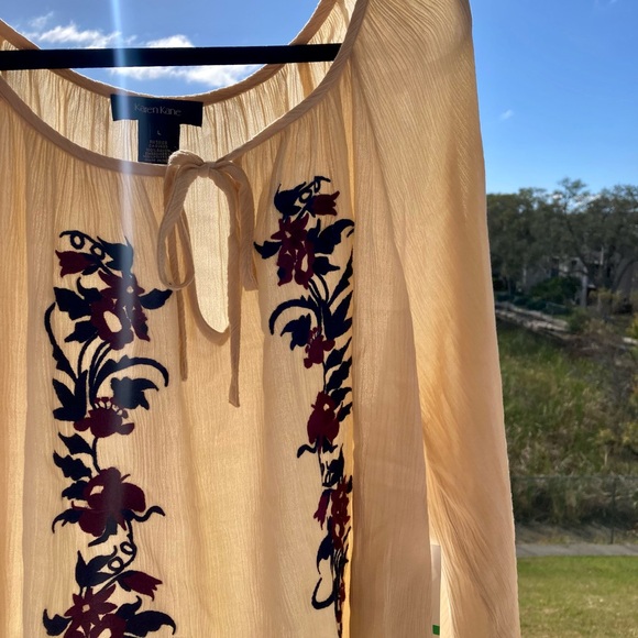 NWT Karen Kane Blouse size L Retro Style - Picture 3 of 16